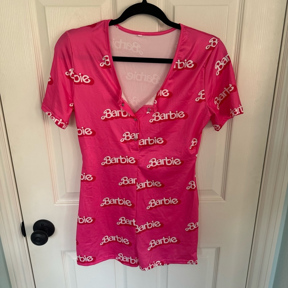 Barbie Hot Pink Romper Onesie - Picture 2 of 5